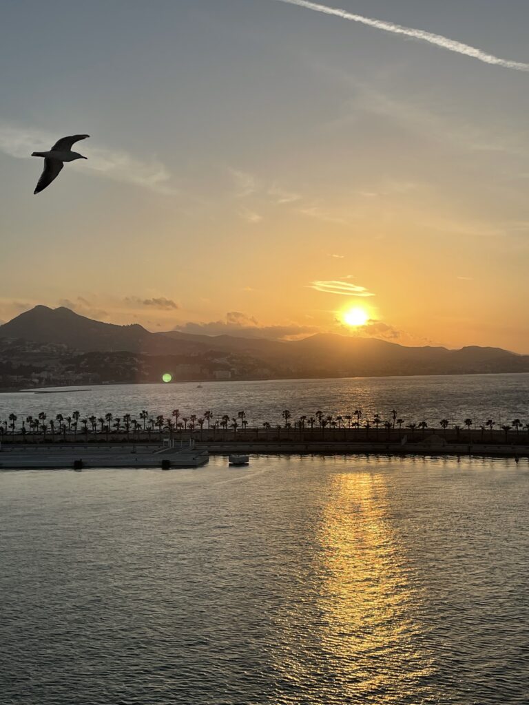 Karen’s photo. Malaga Spain at sunrise.