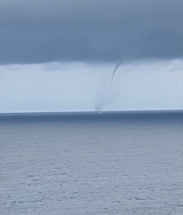 Water Spout off the Starboard Side! (Photo Courtesy of Karen C.)